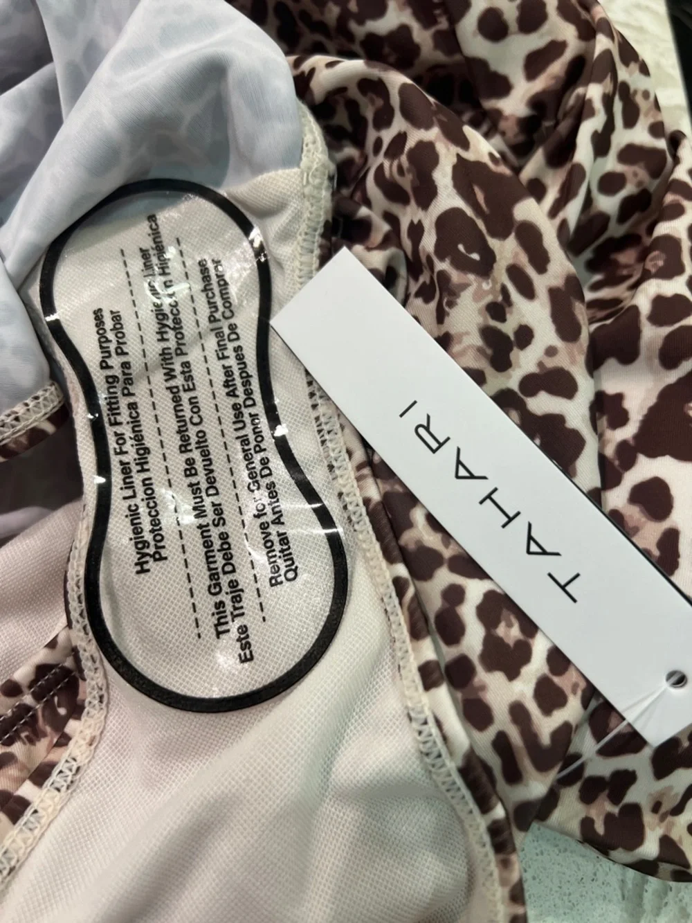 Tahari Animal Print One-Piece Swimsuit Size XL